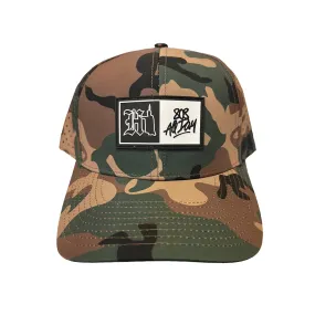 808ALLDAY Water Tech Woodland Camo Box HI Kam Snapback