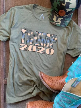 Diamond Bills Trump 2020 Tee with Camo Lettering